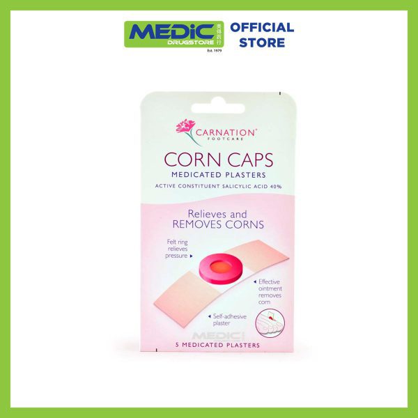 Carnation Corn Caps Medicated Plasters 5s