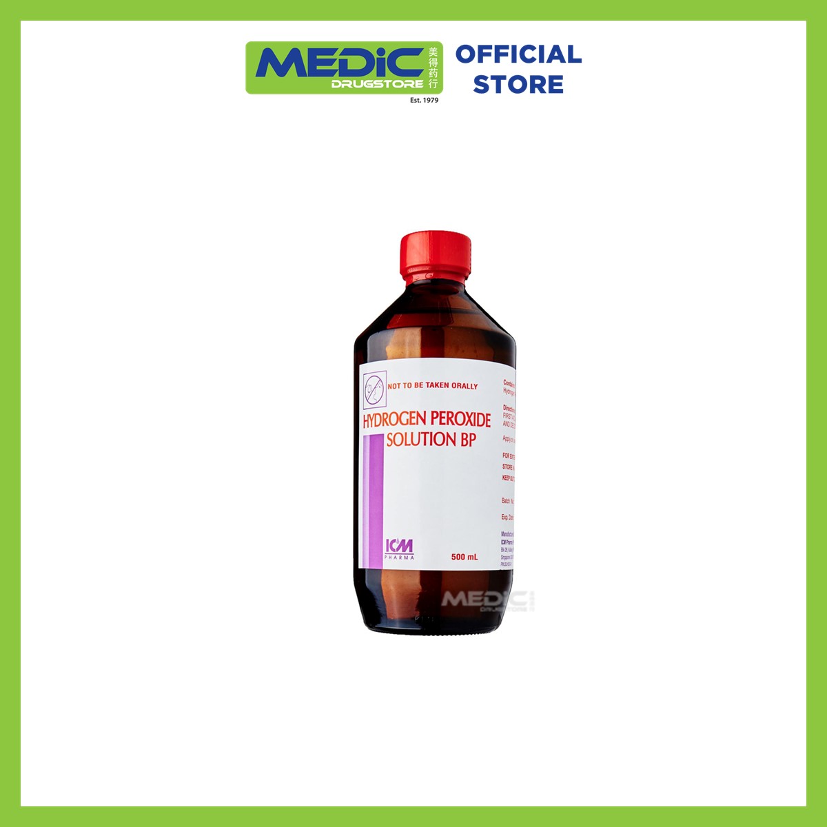 HYDROGEN PEROXIDE - 500 mL/BOTTLE - First Aid Direct