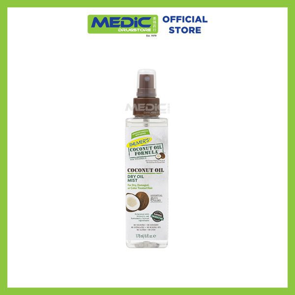 Palmer's Coconut Oil Formula with Vitamin E Dry Oil Mist for Dry, Damaged or Colour Treated Hair 178 ML