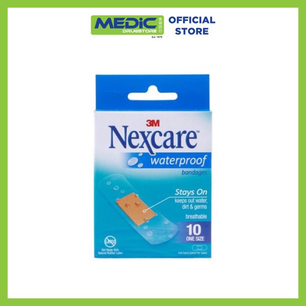 3M Nexcare Waterproof Bandages 10s