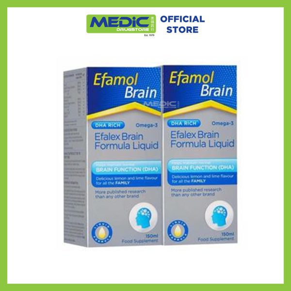 Efamol Efalex Brain Formula Liquid Omega 3 and 6 150ml(Twin Pack)