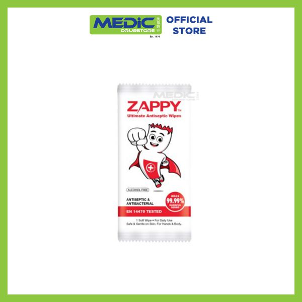 Zappy Ultimate Antiseptic Wipes Alcohol Free 100s