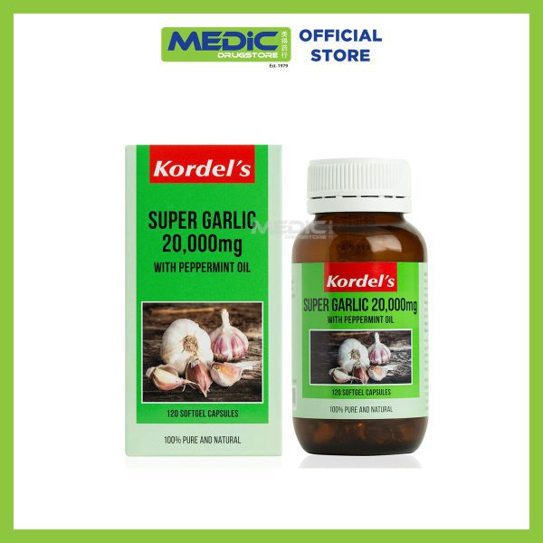Kordel's Super Garlic 20000mg with Peppermint Oil 120s