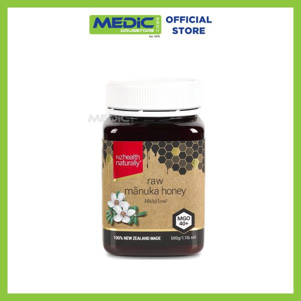 NZ Health Naturally Raw Mgo 40 Plus Manuka Multifloral Honey 500G