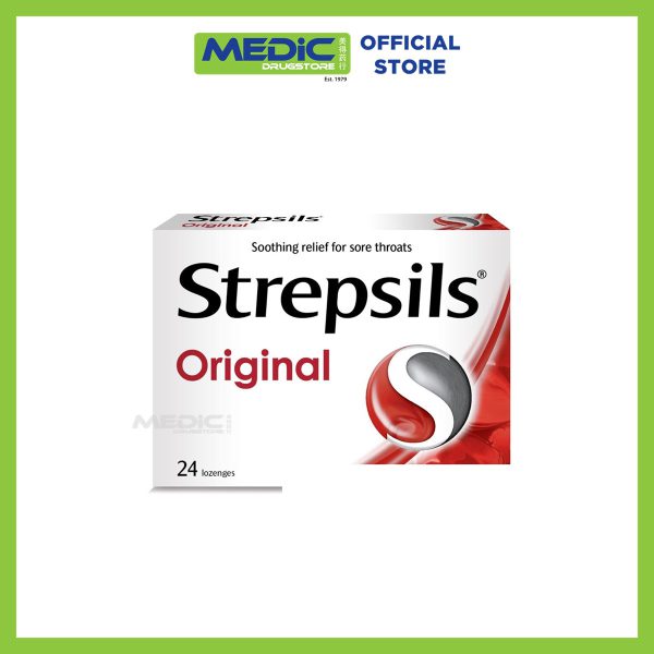 Strepsils Lozenges For Sore Throats Original Regular 24s