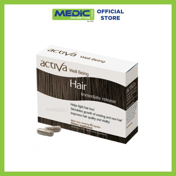 Activa Hair Immediate Release Dietary Supplement 45s