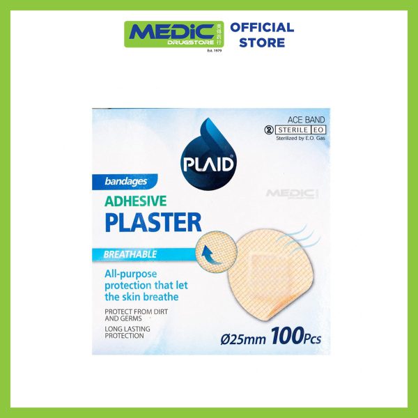 Plaid Adhesive Plaster 25mm Injection Bandage 100s