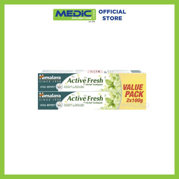 Himalaya Active Fresh Herbal Toothpaste Value Pack 2x100G