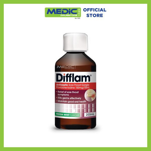 Difflam Antiseptic Sore Throat Gargle 200ml